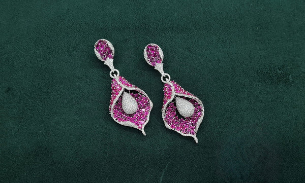 Cz Earrings 08982 - KRISHNA'S SWETA JEWELLERY