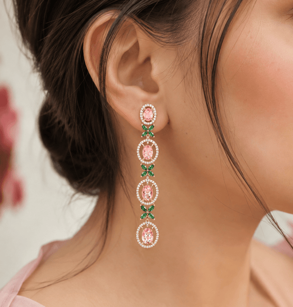 Cz Earrings 10253 - KRISHNA'S SWETA JEWELLERY