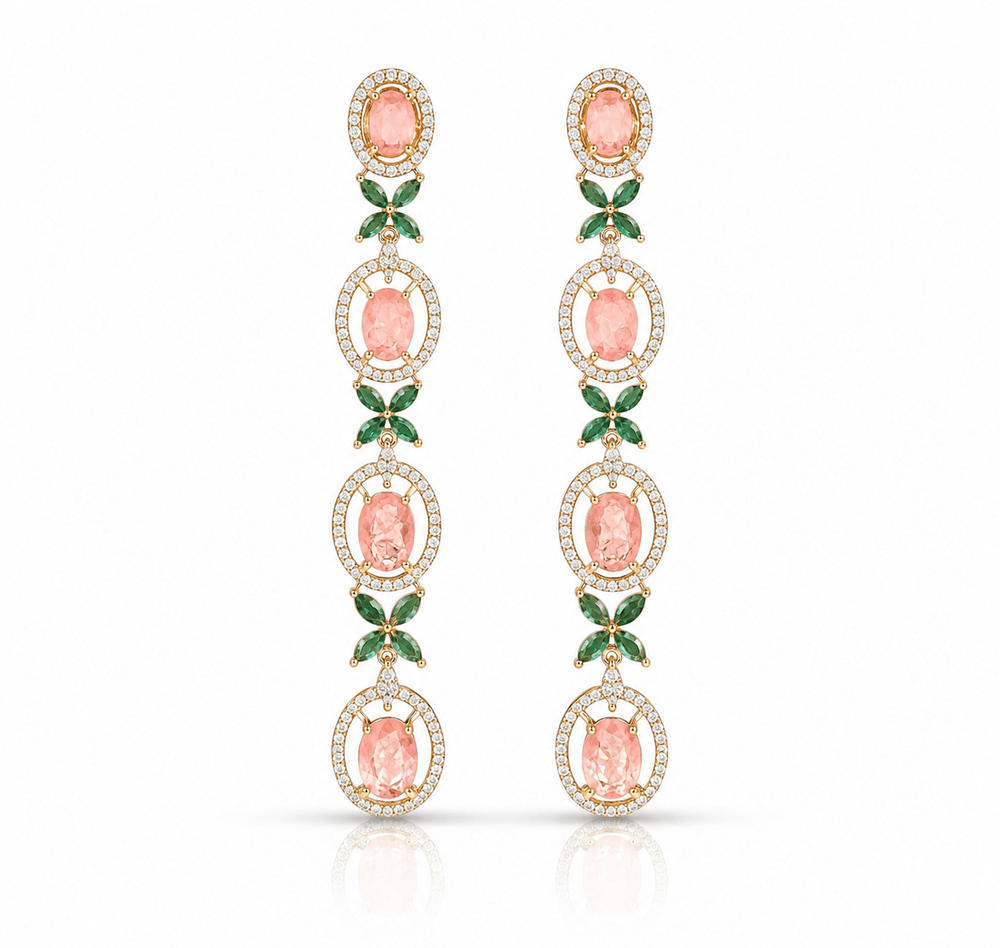 Cz Earrings 10253 - KRISHNA'S SWETA JEWELLERY