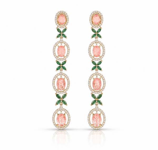 Cz Earrings 10253 - KRISHNA'S SWETA JEWELLERY