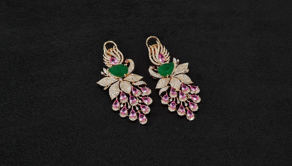 Cz Earrings 10343 - KRISHNA'S SWETA JEWELLERY