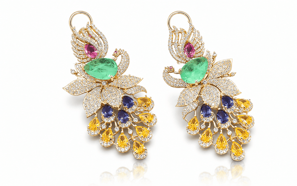 Cz Earrings 10343 - KRISHNA'S SWETA JEWELLERY