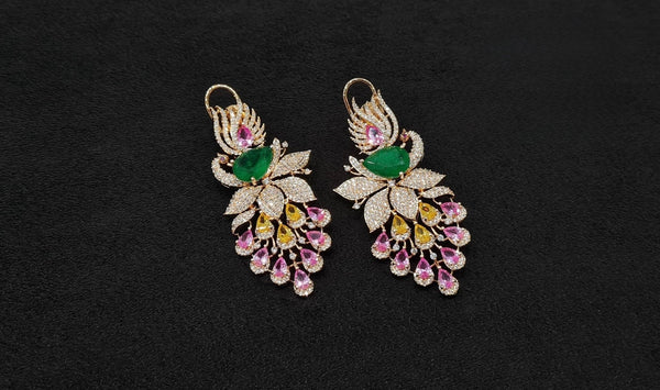 Cz Earrings 10343 - KRISHNA'S SWETA JEWELLERY