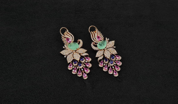 Cz Earrings 10343 - KRISHNA'S SWETA JEWELLERY