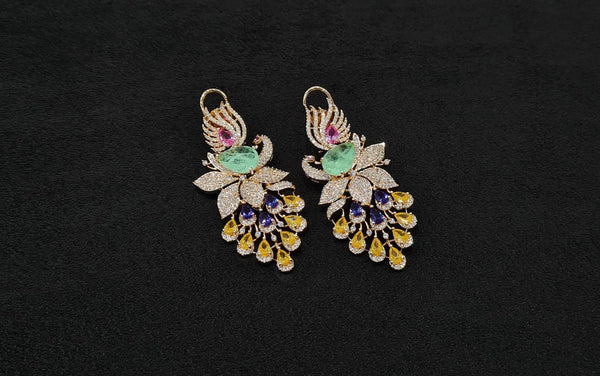Cz Earrings 10343 - KRISHNA'S SWETA JEWELLERY