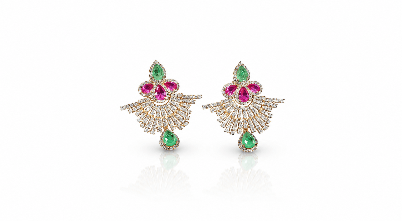 Cz Earrings 10348 - KRISHNA'S SWETA JEWELLERY