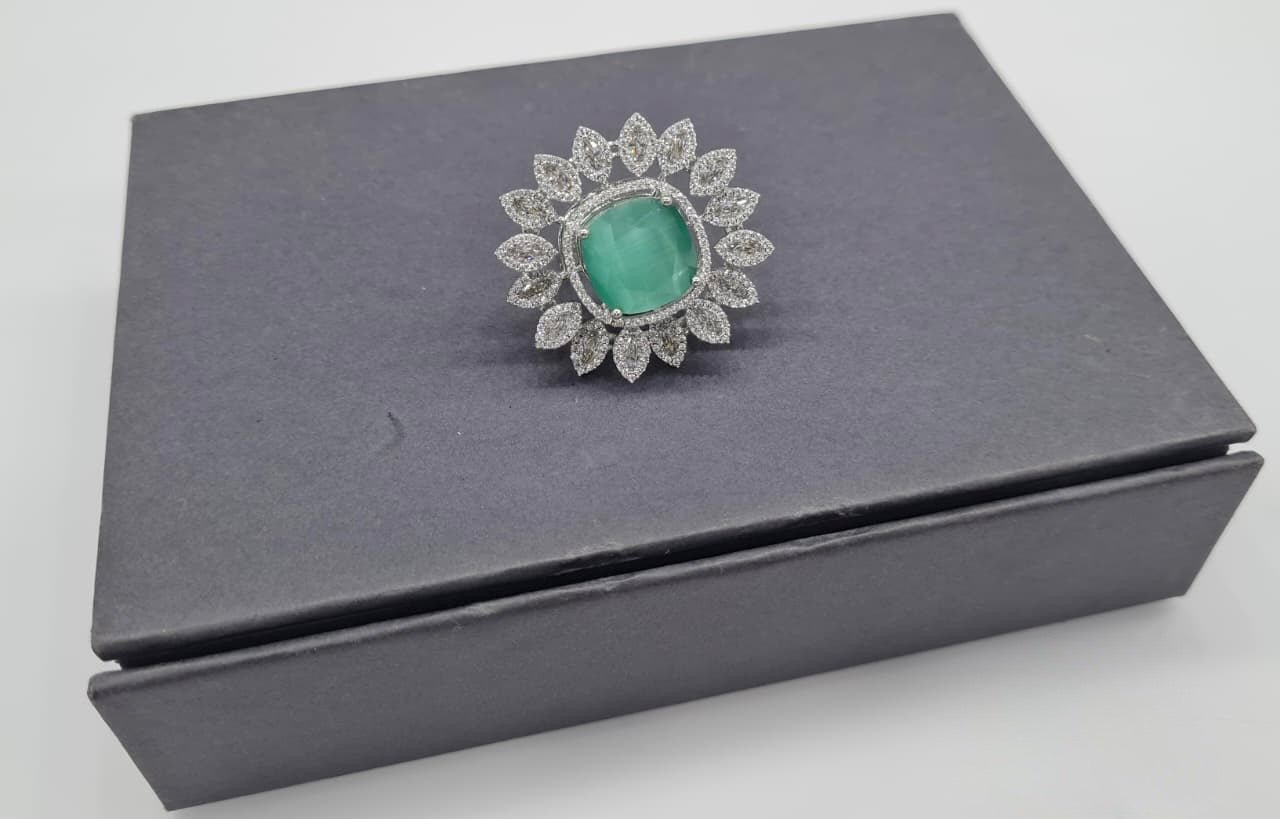 Cz Fingerring 05810 - KRISHNA'S SWETA JEWELLERY