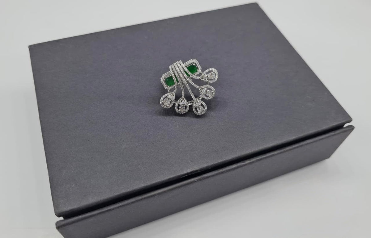 Cz Fingerring 06084 - KRISHNA'S SWETA JEWELLERY