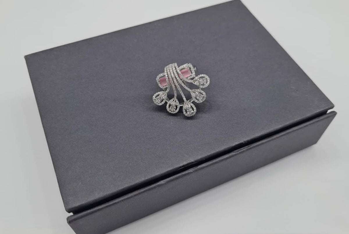 Cz Fingerring 06084 - KRISHNA'S SWETA JEWELLERY