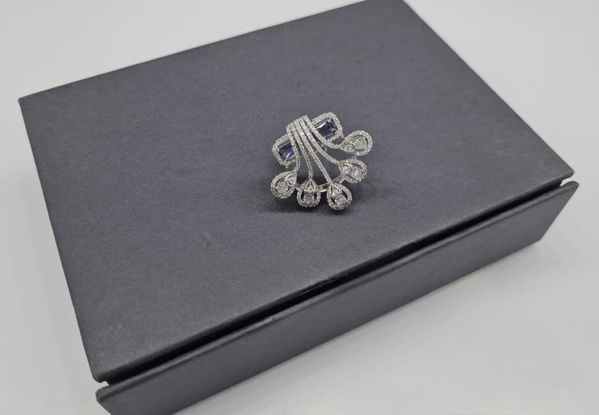 Cz Fingerring 06084 - KRISHNA'S SWETA JEWELLERY
