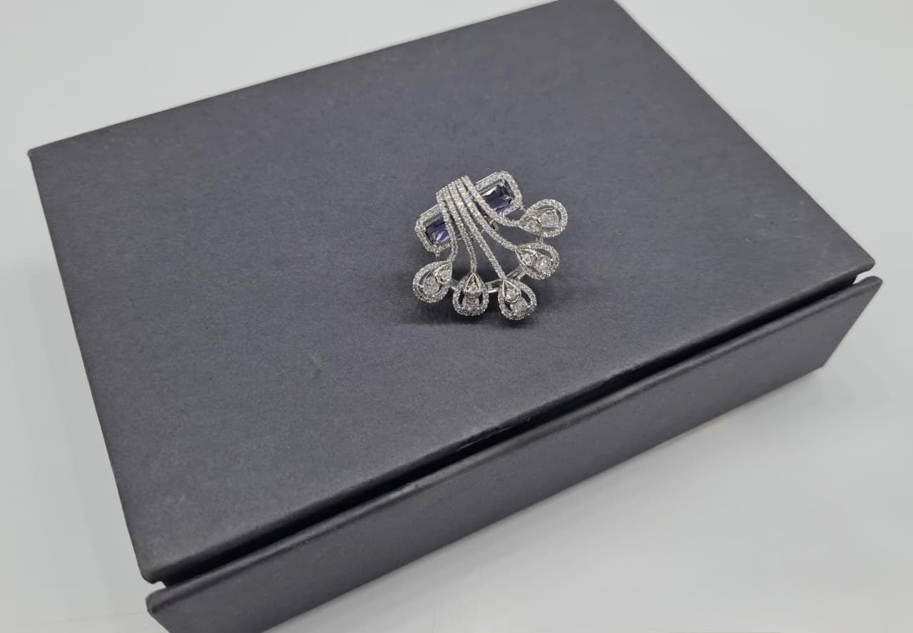 Cz Fingerring 06084 - KRISHNA'S SWETA JEWELLERY