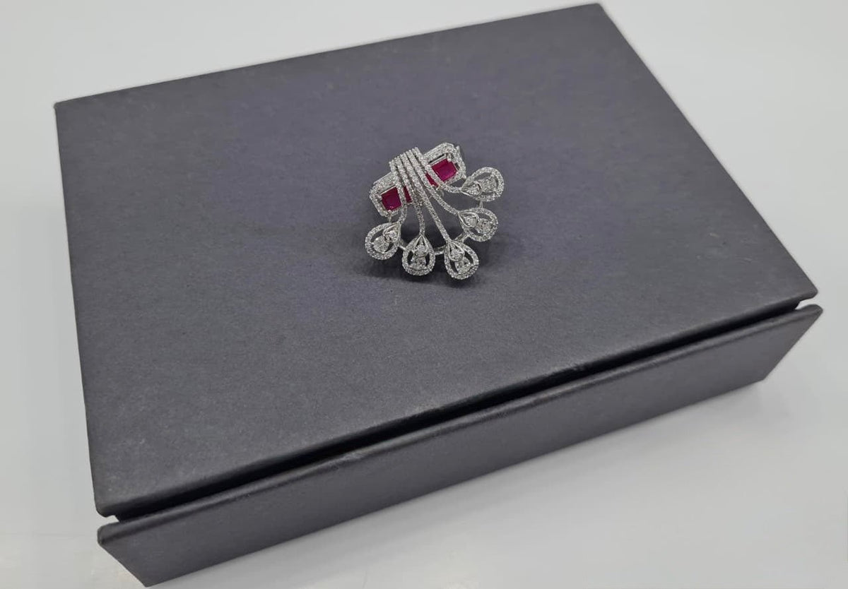 Cz Fingerring 06084 - KRISHNA'S SWETA JEWELLERY