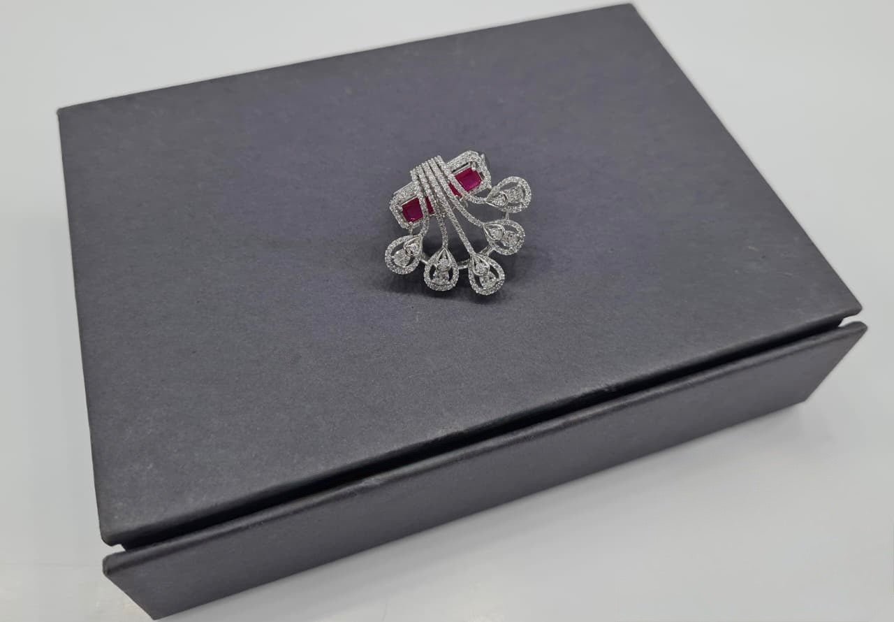 Cz Fingerring 06084 - KRISHNA'S SWETA JEWELLERY