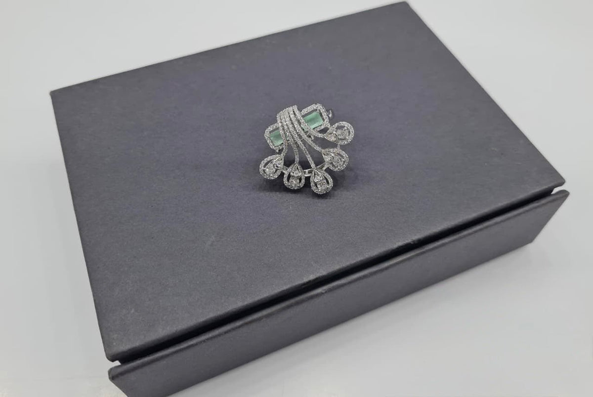 Cz Fingerring 06084 - KRISHNA'S SWETA JEWELLERY