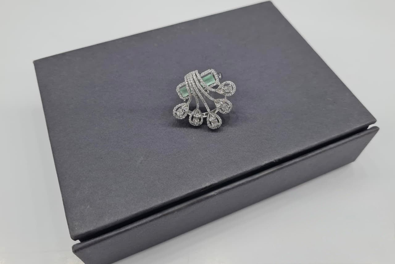 Cz Fingerring 06084 - KRISHNA'S SWETA JEWELLERY