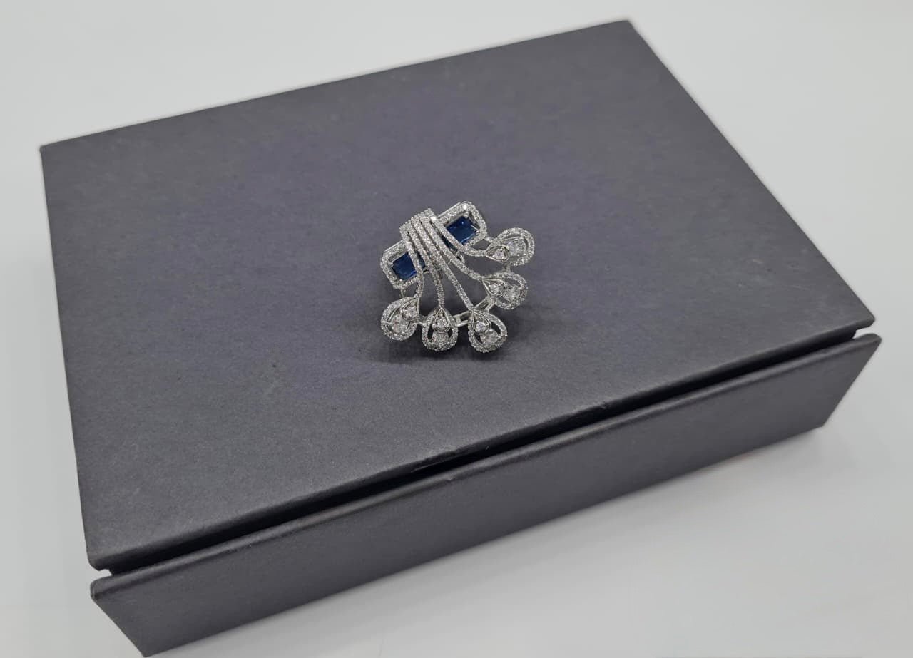 Cz Fingerring 06084 - KRISHNA'S SWETA JEWELLERY