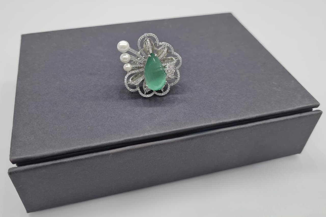 Cz Fingerring 06090 - KRISHNA'S SWETA JEWELLERY