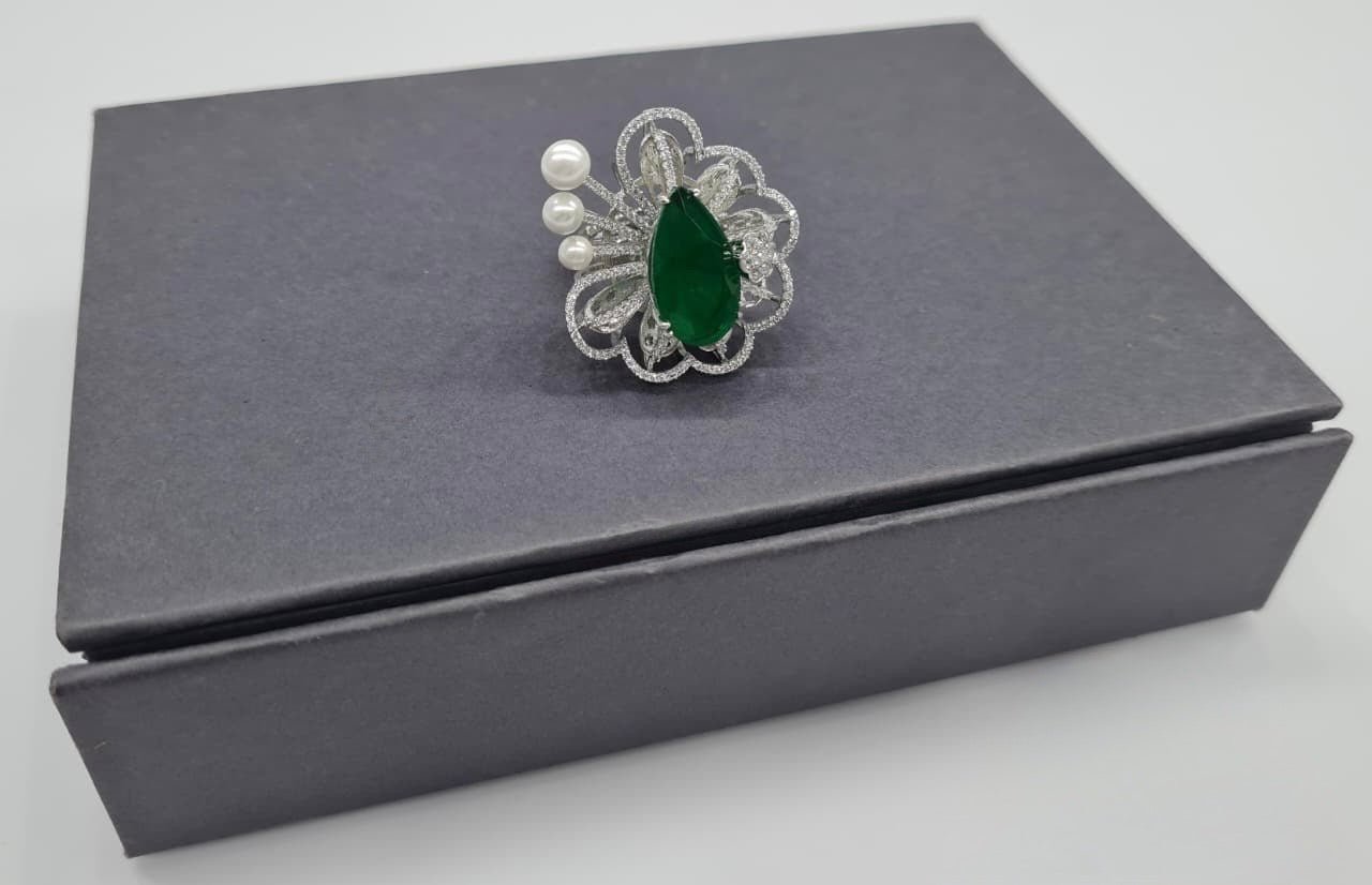 Cz Fingerring 06090 - KRISHNA'S SWETA JEWELLERY