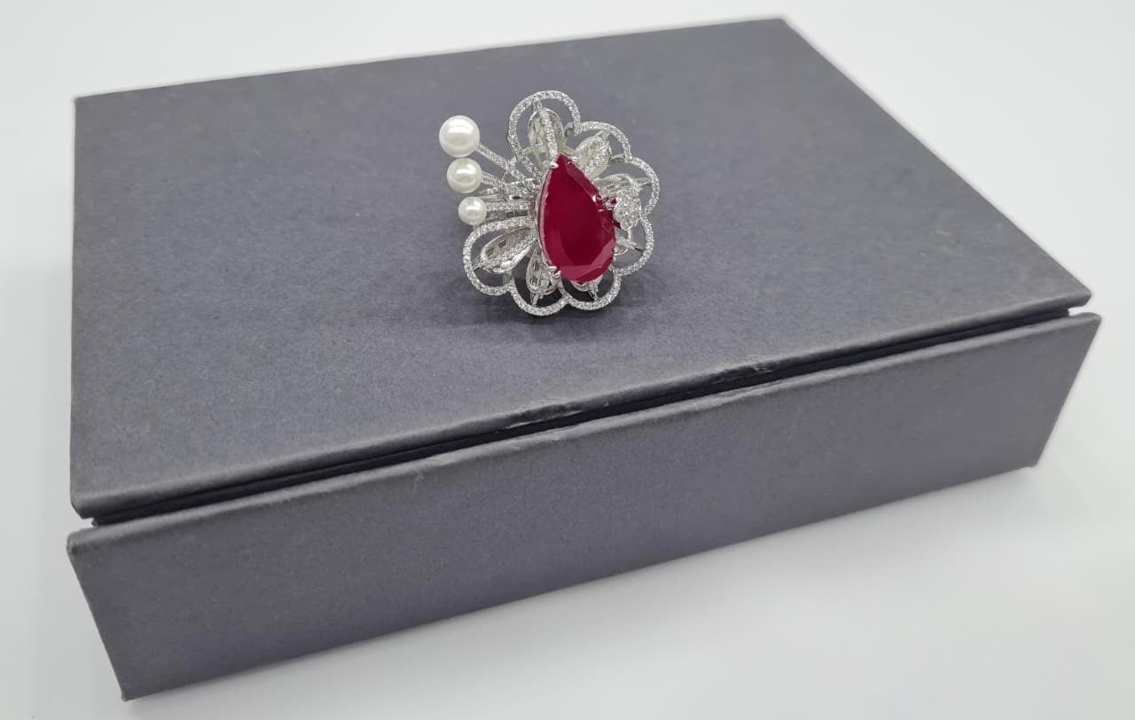 Cz Fingerring 06090 - KRISHNA'S SWETA JEWELLERY