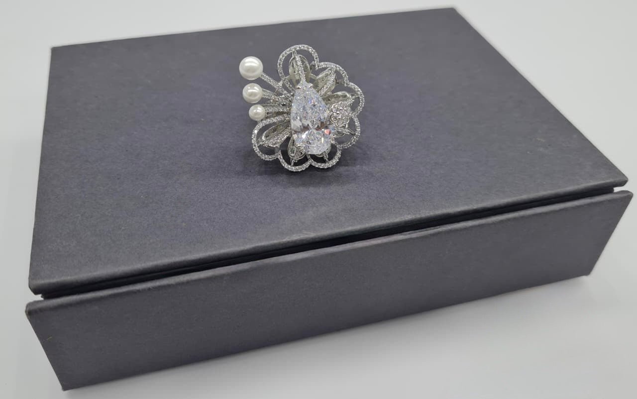 Cz Fingerring 06090 - KRISHNA'S SWETA JEWELLERY