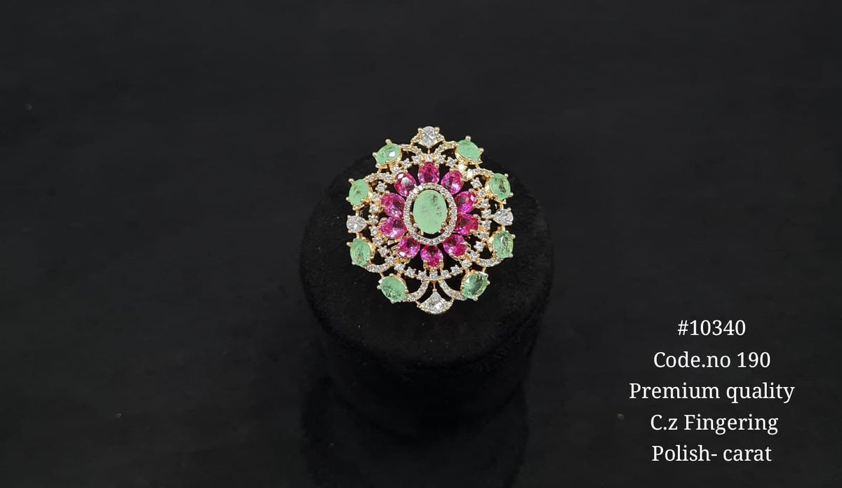 Cz Fingerring 10340 - KRISHNA'S SWETA JEWELLERY
