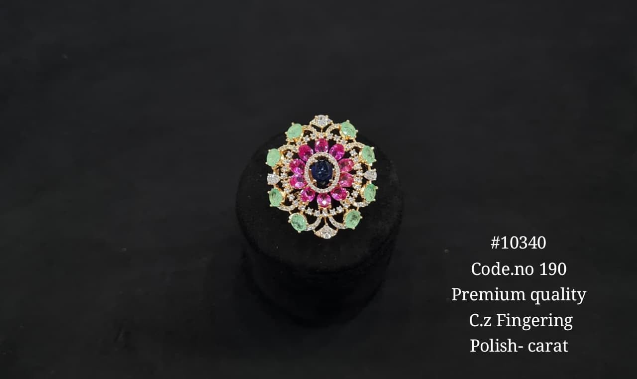 Cz Fingerring 10340 - KRISHNA'S SWETA JEWELLERY