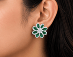 Cz Flower Studs 01657 - KRISHNA'S SWETA JEWELLERY