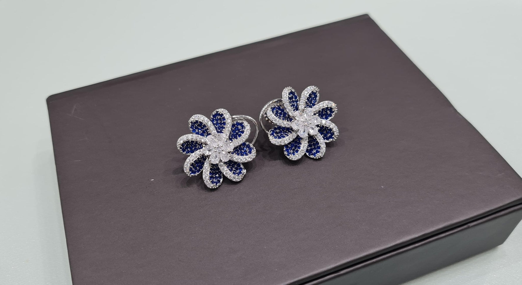 Cz Flower Studs 01657 - KRISHNA'S SWETA JEWELLERY