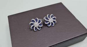Cz Flower Studs 01657 - KRISHNA'S SWETA JEWELLERY