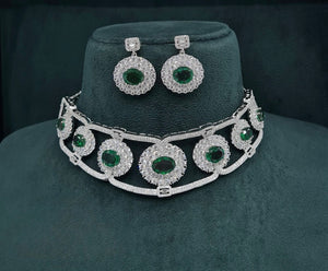 Cz GK Choker 07902 - KRISHNA'S SWETA JEWELLERY
