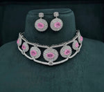 Cz GK Choker 07902 - KRISHNA'S SWETA JEWELLERY