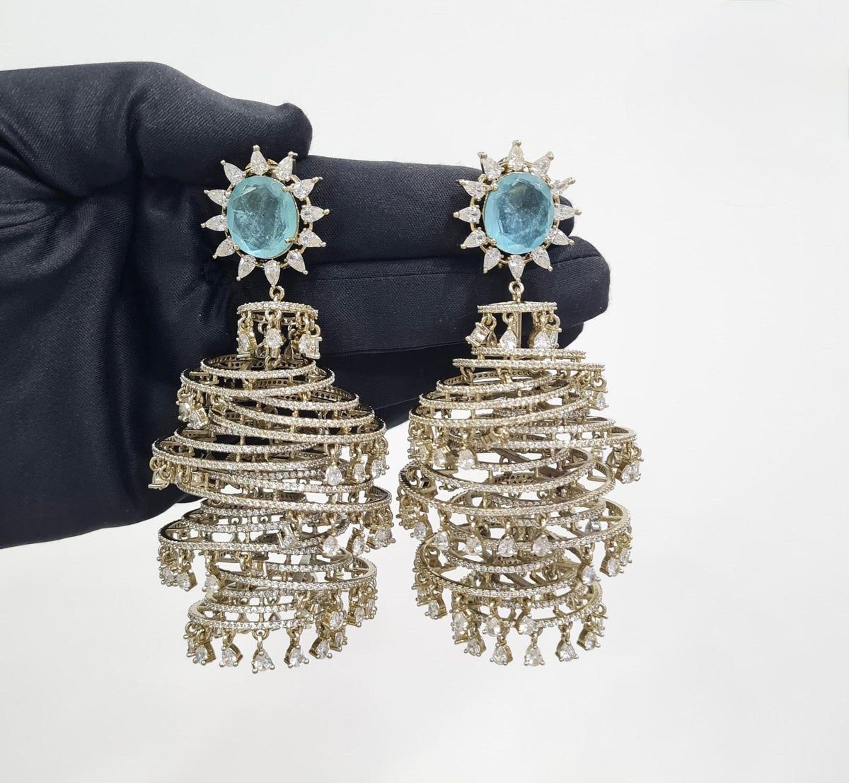 Cz Jhumki 09063 - KRISHNA'S SWETA JEWELLERY