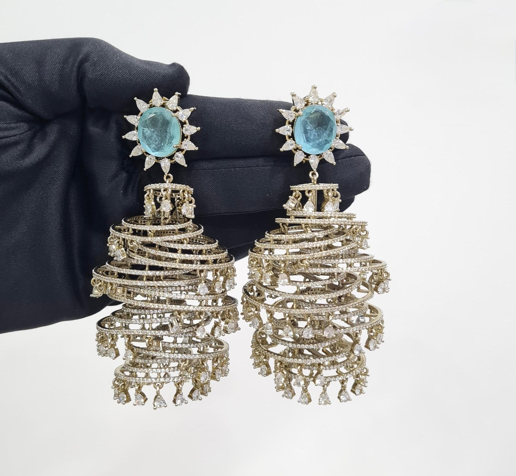 Cz Jhumki 09063 - KRISHNA'S SWETA JEWELLERY