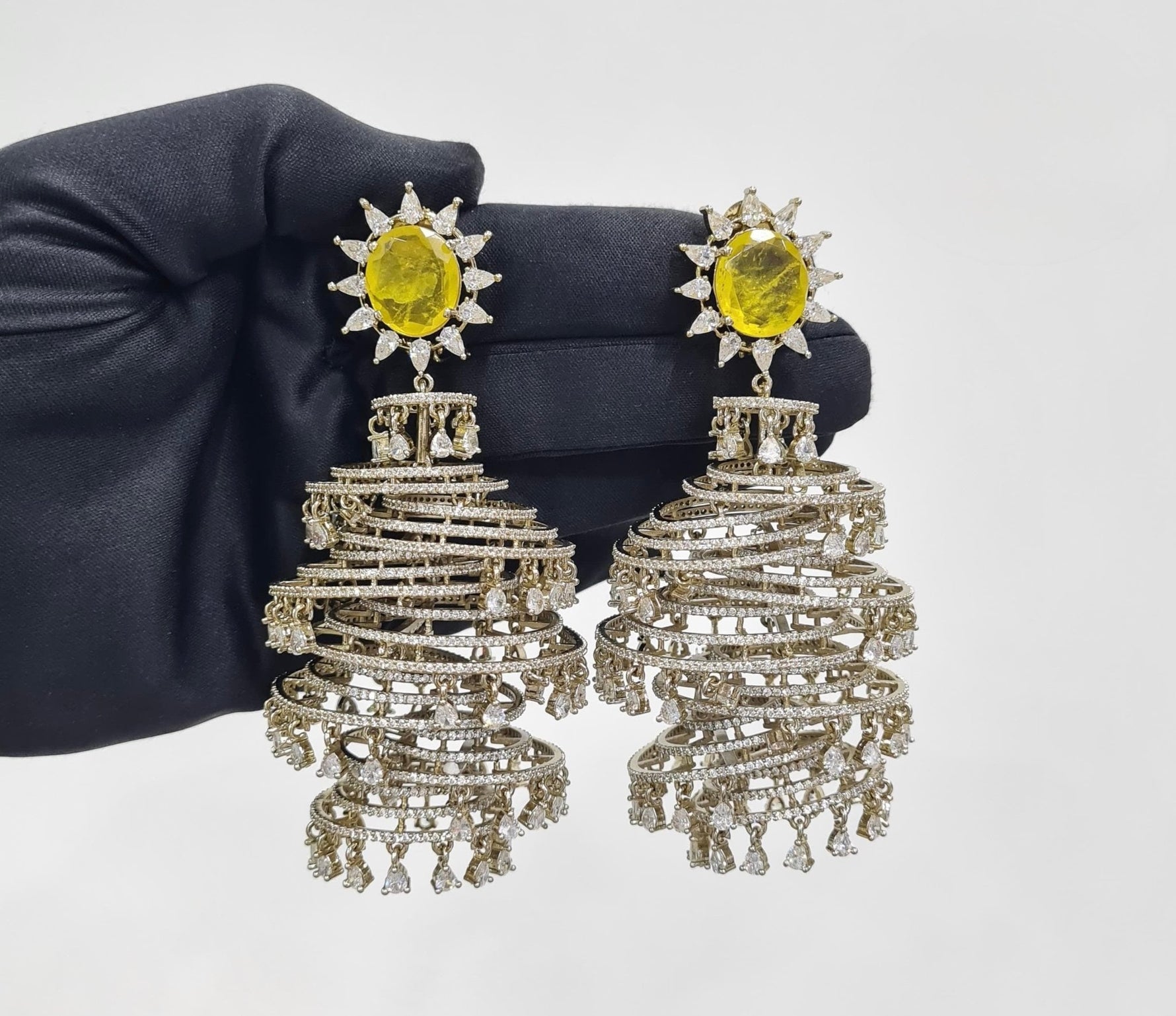 Cz Jhumki 09063 - KRISHNA'S SWETA JEWELLERY