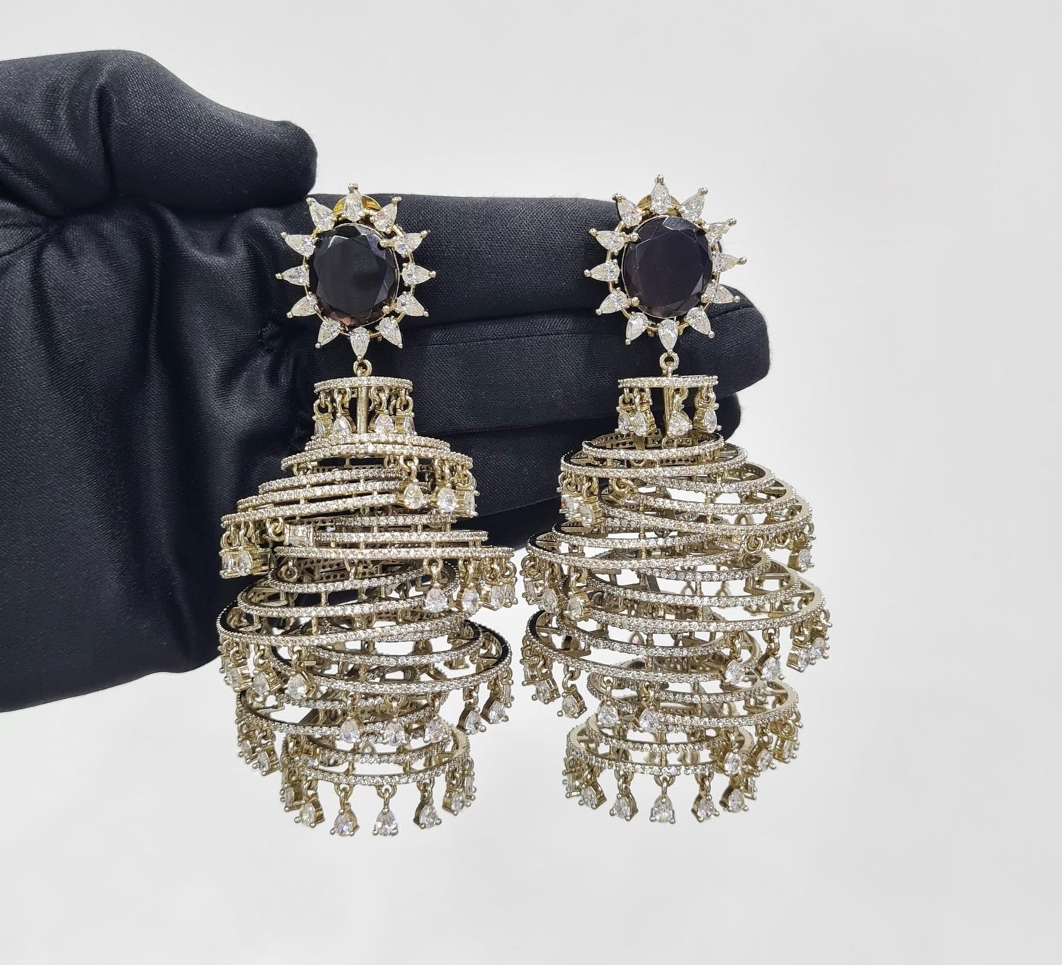 Cz Jhumki 09063 - KRISHNA'S SWETA JEWELLERY
