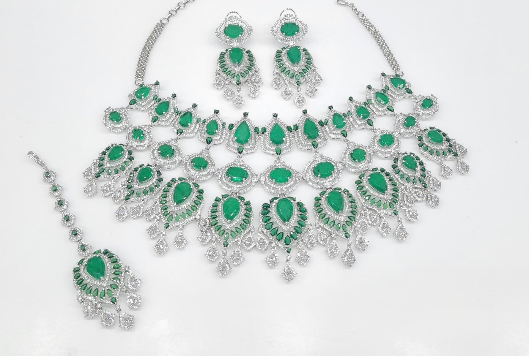 Cz Maharani Bride Set 07903 - KRISHNA'S SWETA JEWELLERY
