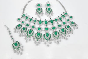 Cz Maharani Bride Set 07903 - KRISHNA'S SWETA JEWELLERY
