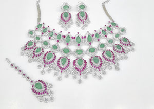 Cz Maharani Bride Set 07903 - KRISHNA'S SWETA JEWELLERY
