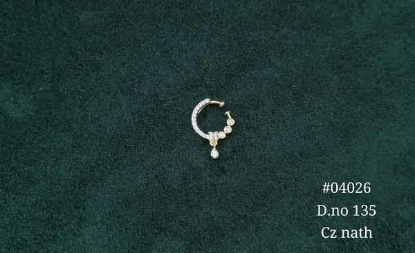 Cz Nath 04026 - KRISHNA'S SWETA JEWELLERY