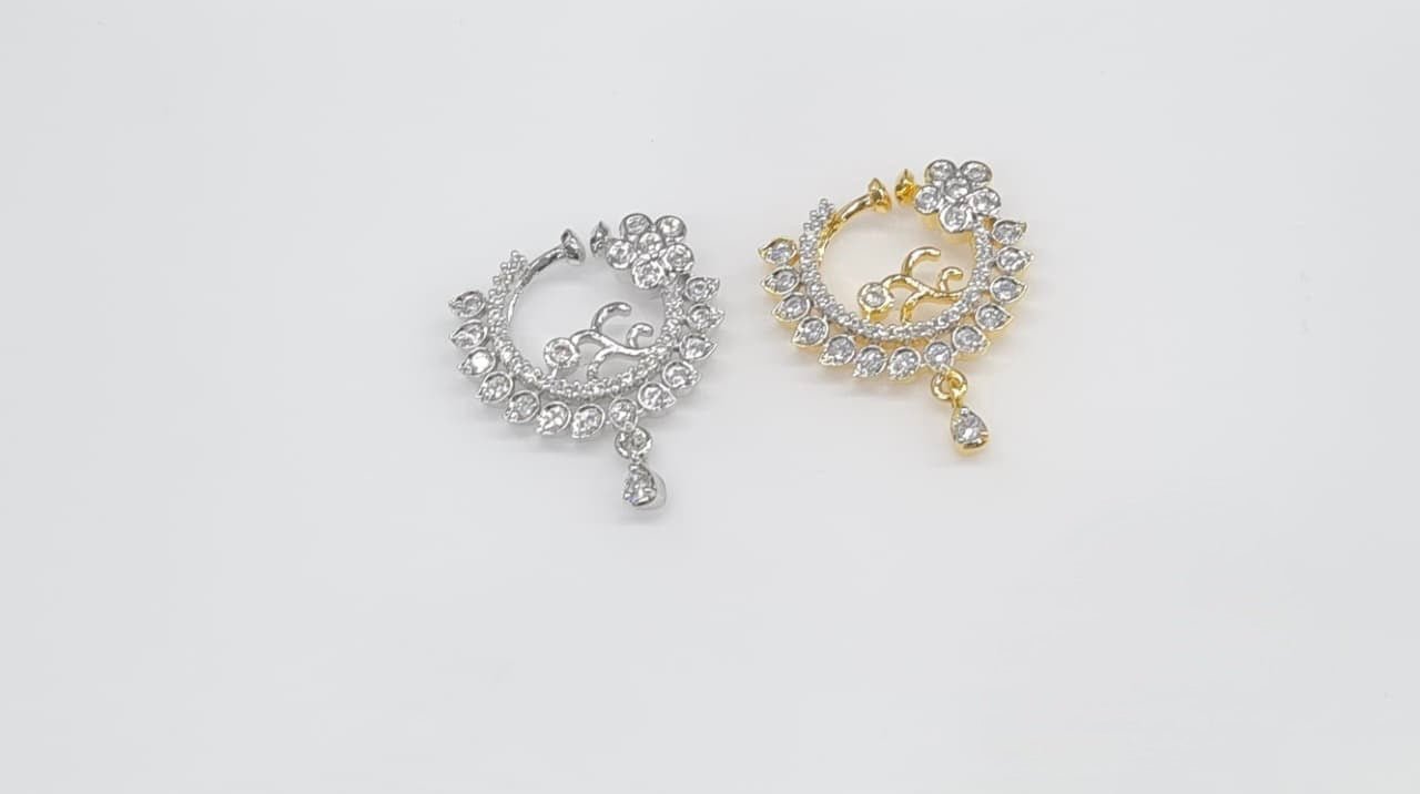 Cz Nath 04035 - KRISHNA'S SWETA JEWELLERY
