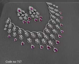 Cz Necklace 00995 - KRISHNA'S SWETA JEWELLERY