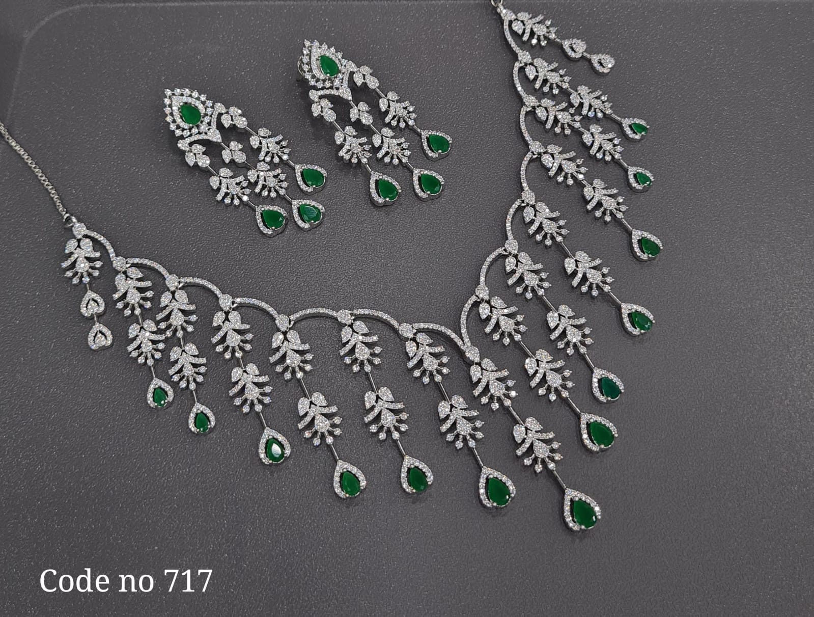Cz Necklace 00995 - KRISHNA'S SWETA JEWELLERY
