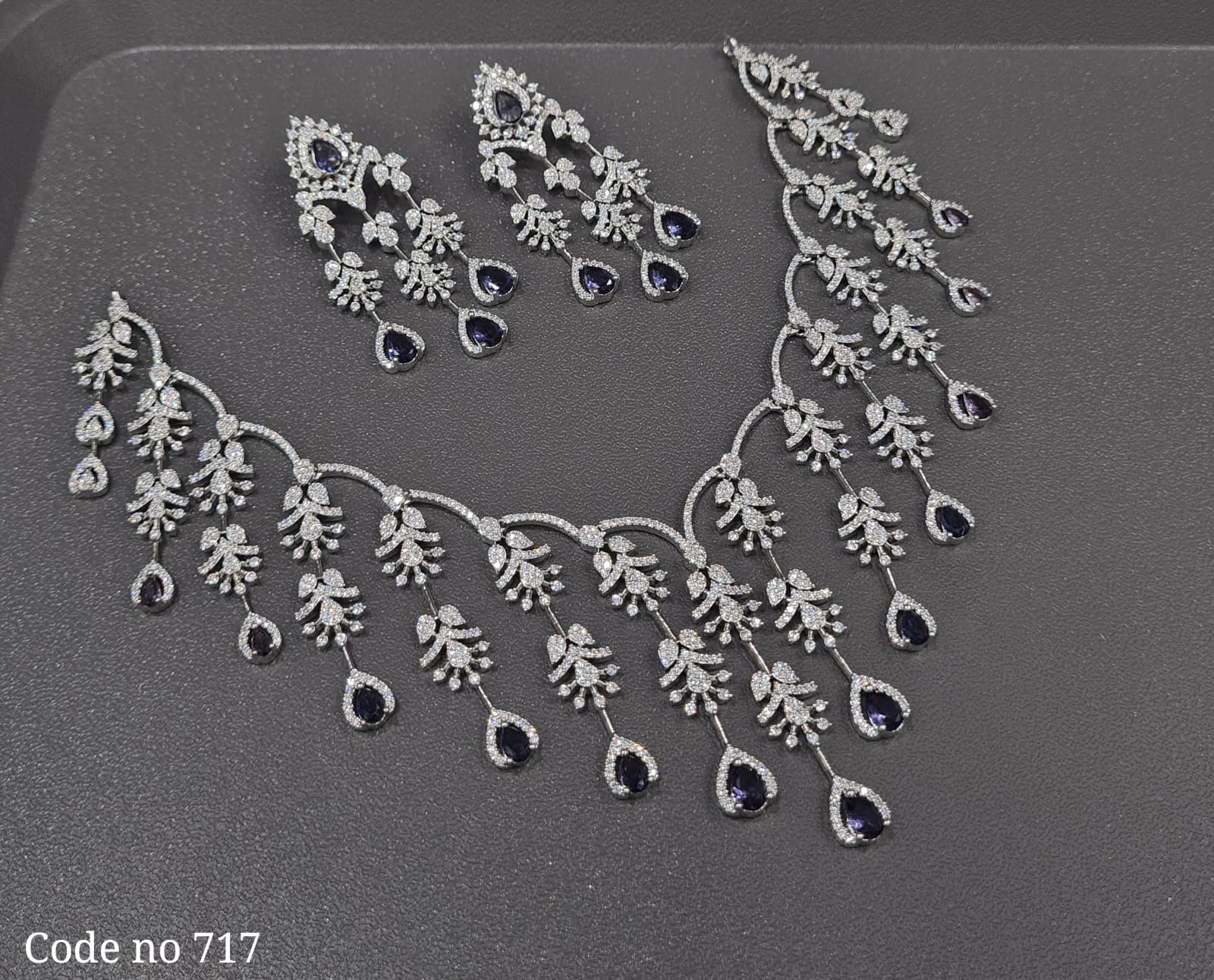 Cz Necklace 00995 - KRISHNA'S SWETA JEWELLERY