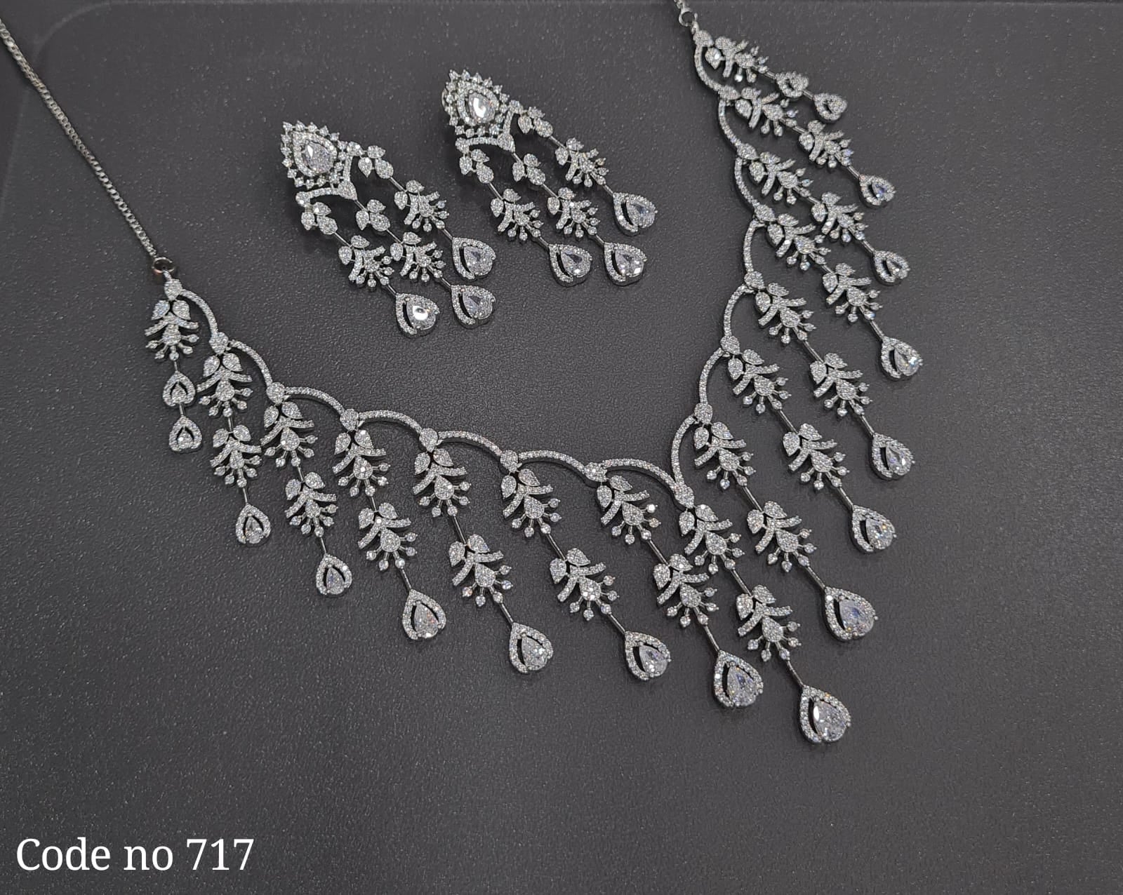 Cz Necklace 00995 - KRISHNA'S SWETA JEWELLERY