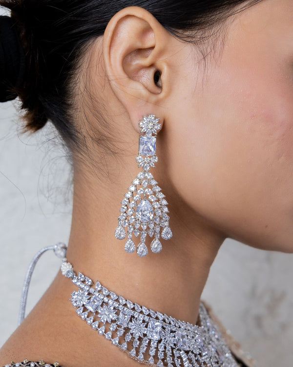 Cz Necklace 01387 - KRISHNA'S SWETA JEWELLERY