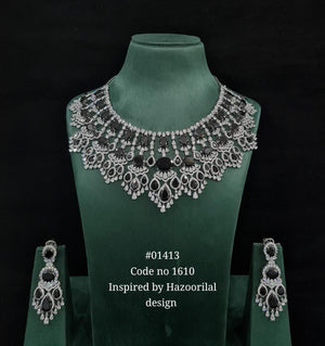 Cz Necklace 01413 - KRISHNA'S SWETA JEWELLERY