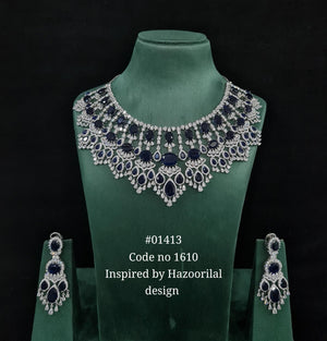 Cz Necklace 01413 - KRISHNA'S SWETA JEWELLERY