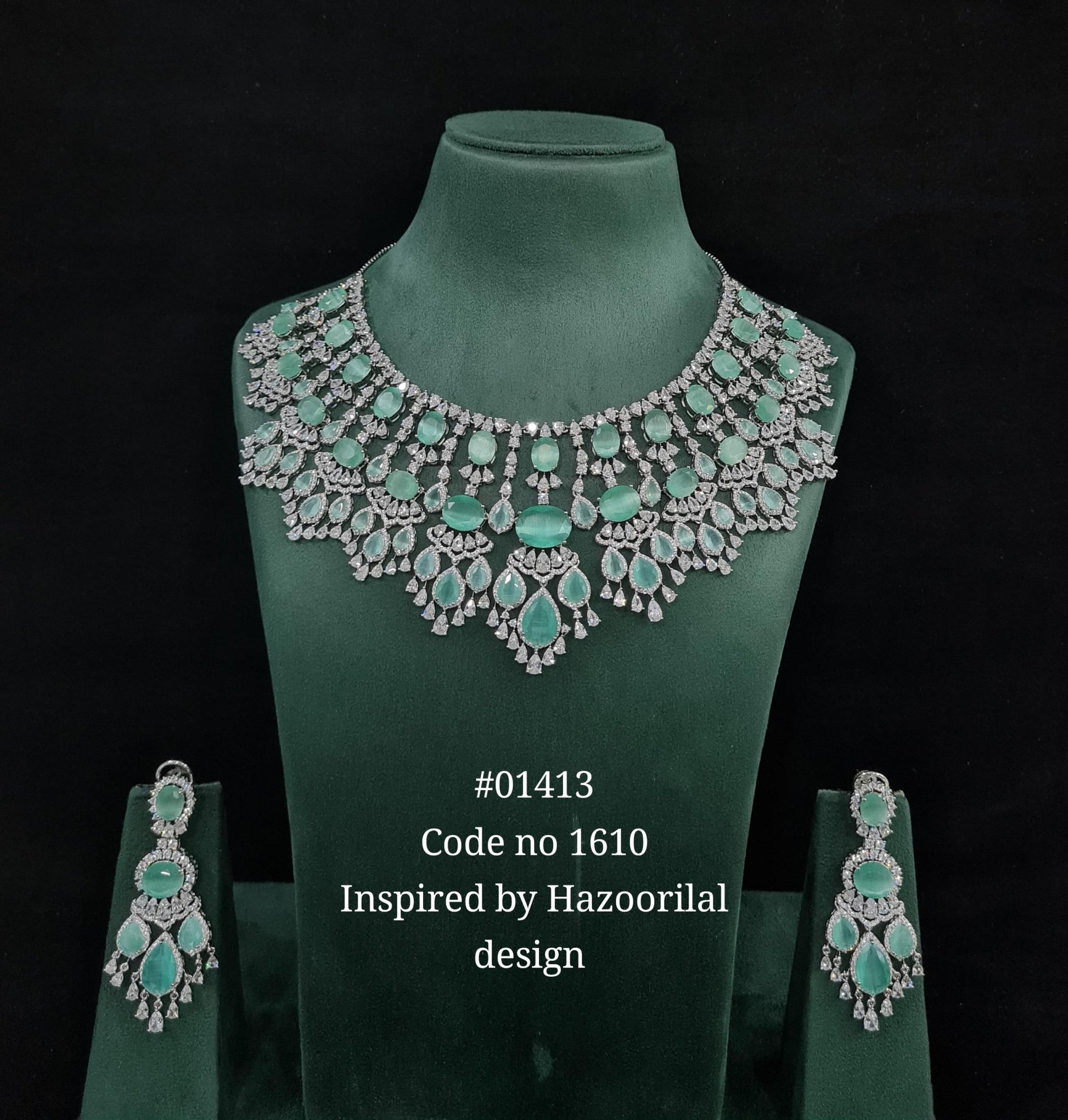 Cz Necklace 01413 - KRISHNA'S SWETA JEWELLERY