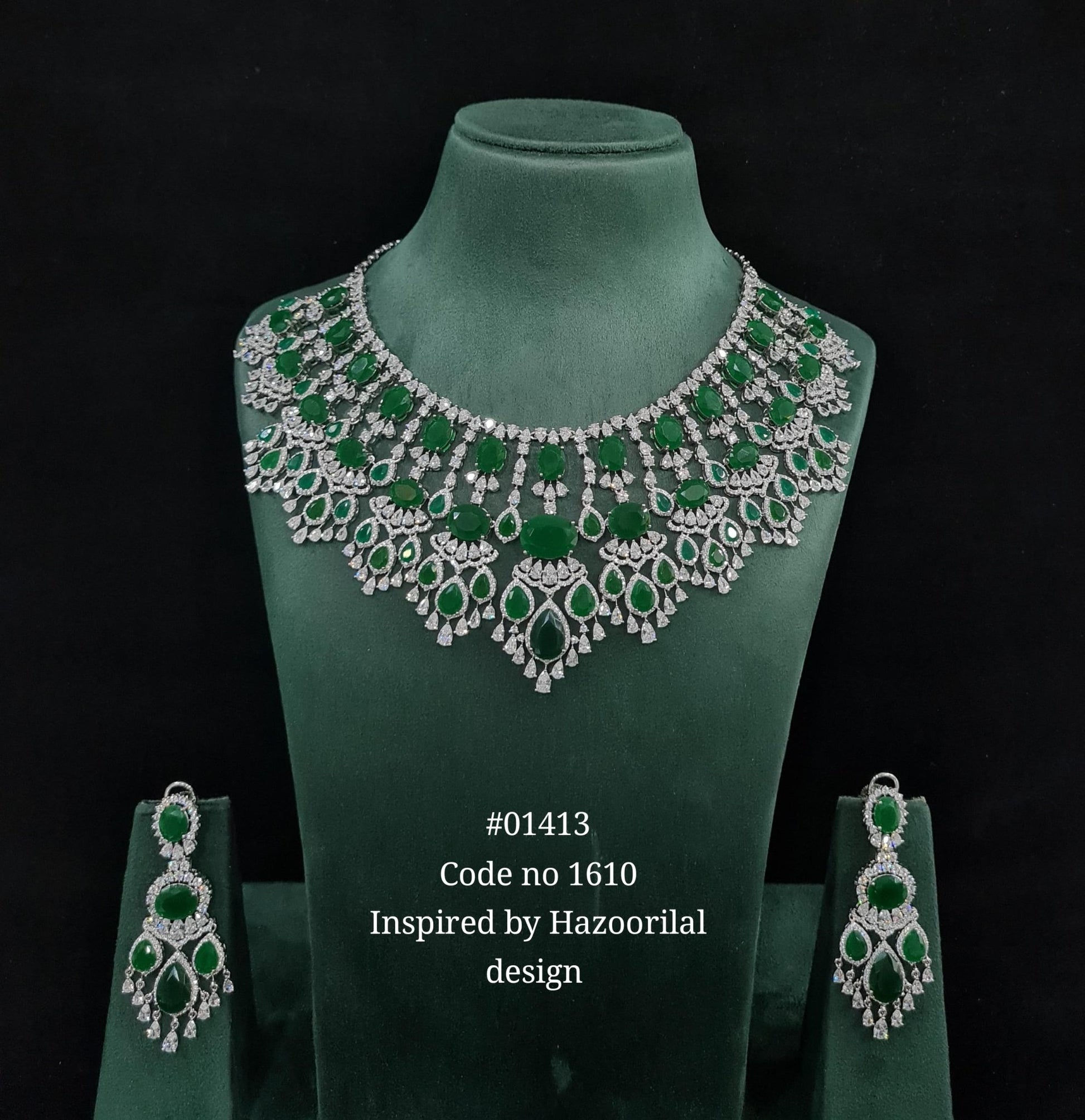 Cz Necklace 01413 - KRISHNA'S SWETA JEWELLERY