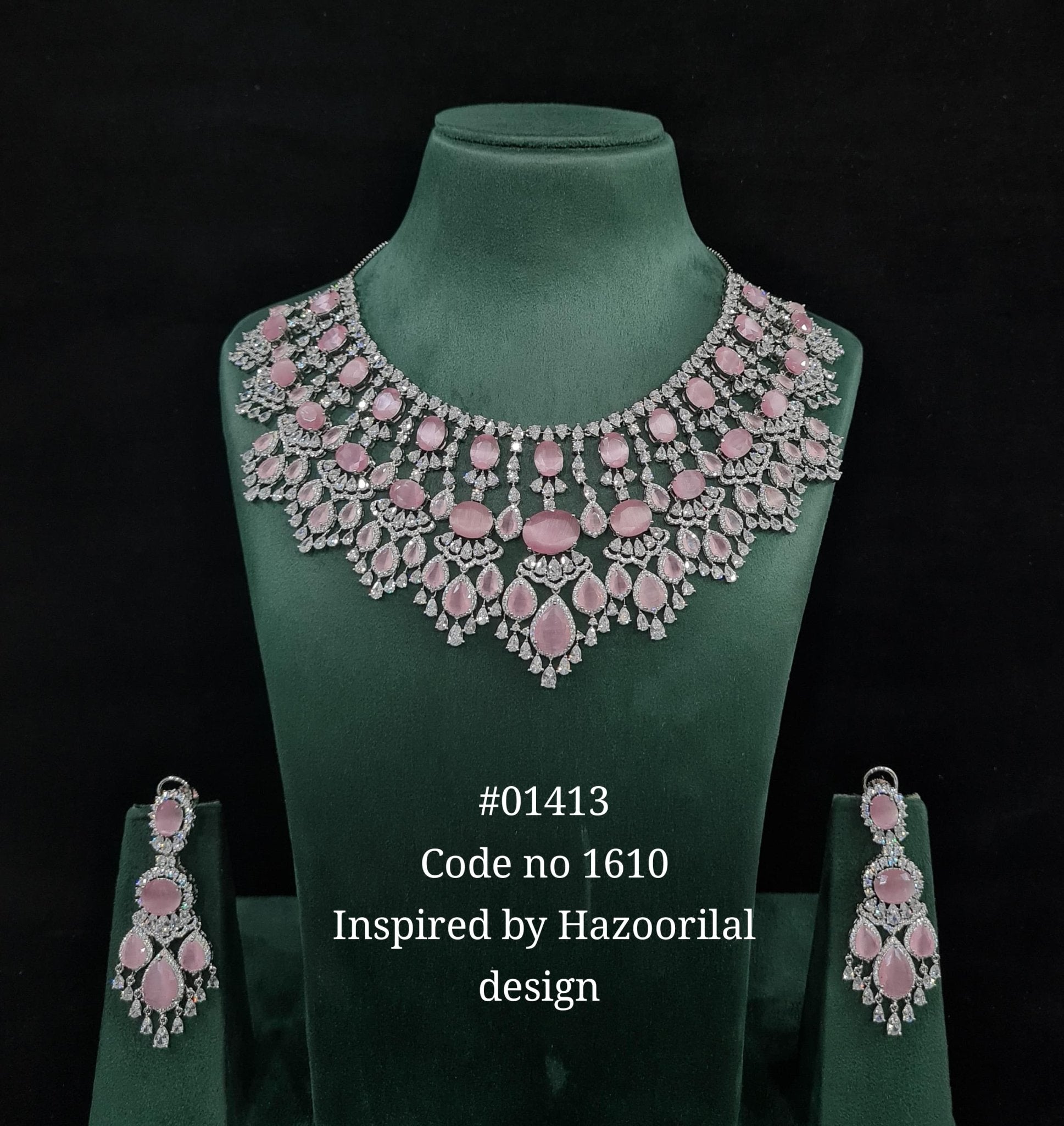 Cz Necklace 01413 - KRISHNA'S SWETA JEWELLERY